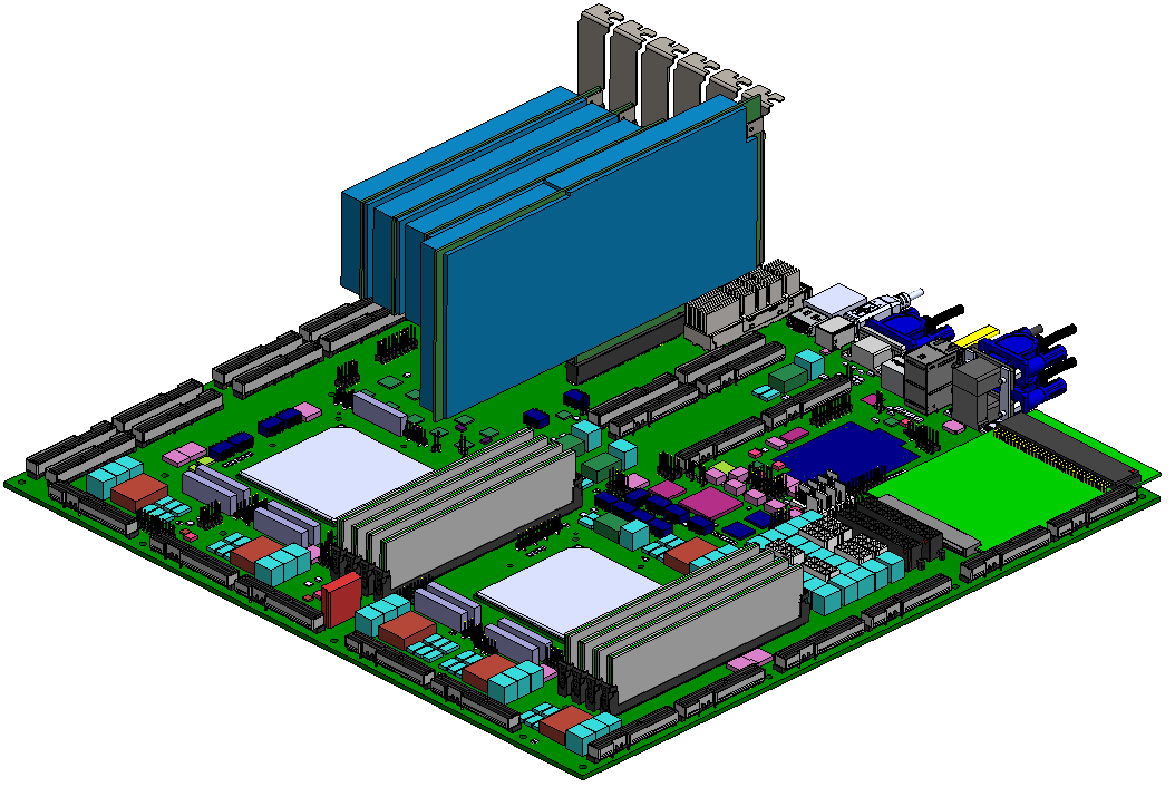 3D picture of DDR-IO board
