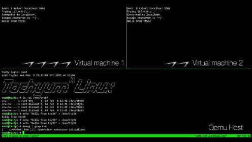 Watch a video demonstration of KVM running on a Prodigy emulation platform