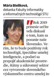 Profesorka Mária Bieliková, dekanka fakulty Informatiky STU povedala do noveho roku o spoločnosti Tachyum: